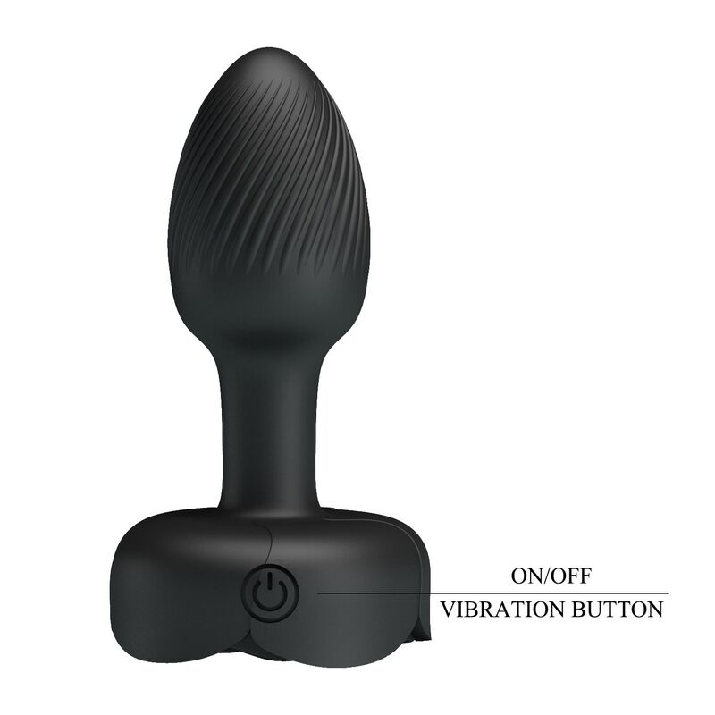 Pretty Love - Rechargeable Vibrating Anal Plug 10 Modes Black - Image 3