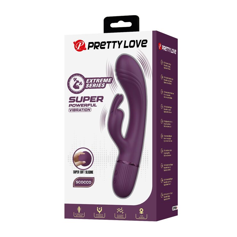 Pretty Love - Rocco Rechargeable Rabbit Vibrator 10 Functions Purple - Image 3