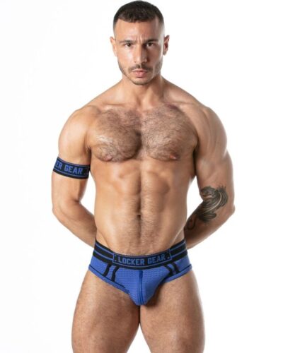 Locker Gear - Sport Mesh Jock Brief Blue S
