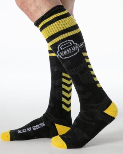 Locker Gear - Full Military Knee High Socks Yellow One Size