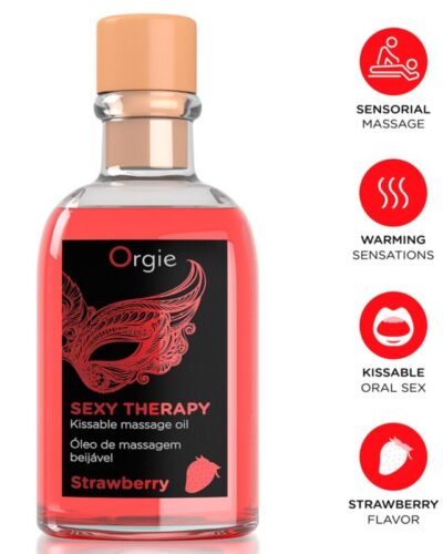 Orgie - Lips Massage Strawberry Kissable Massage Set 100 Ml