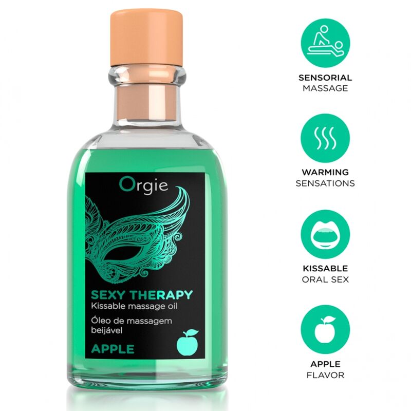 Orgie - Lips Massage Apple Kissable Massage Set 100 Ml
