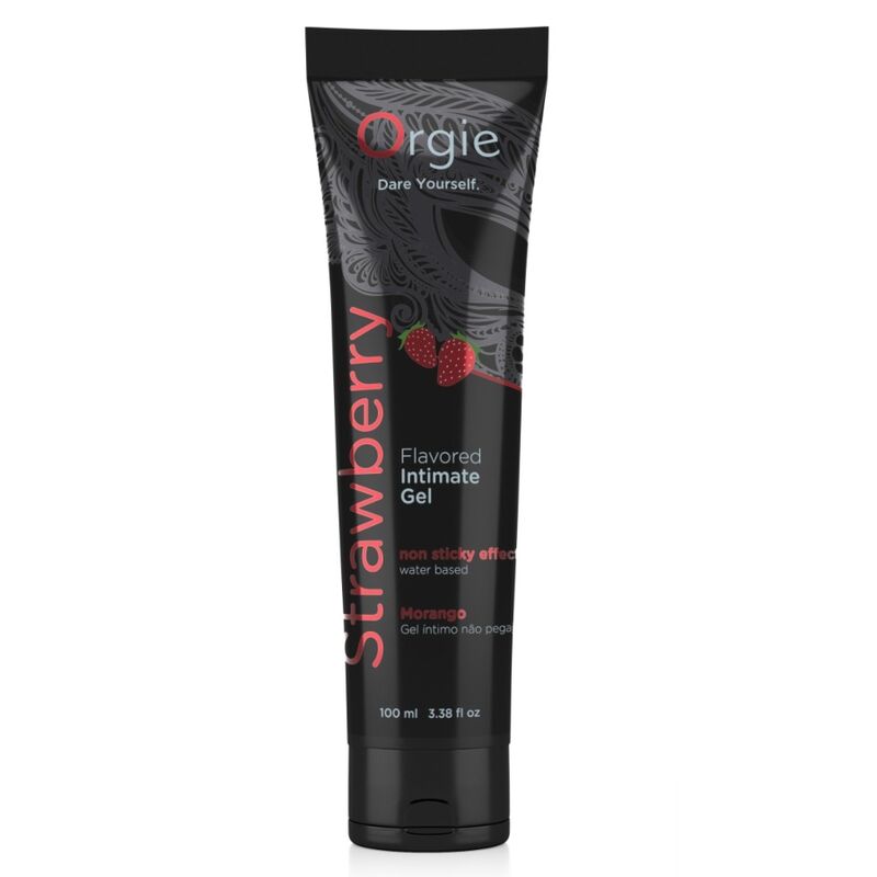 Orgie - Lube Tube Strawberry Kissable Water-Based Intimate Gel 100 Ml - Image 2