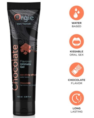 Orgie - Lube Tube Chocolate Kissable Water-Based Intimate Gel 100 Ml
