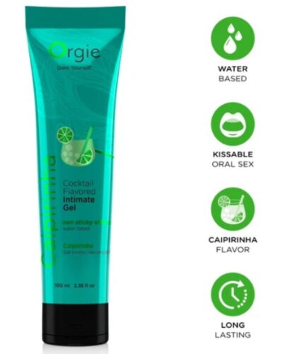 Orgie - Lube Tube Cocktail Caipirinha Kissable Water-Based Intimate Gel 100 Ml