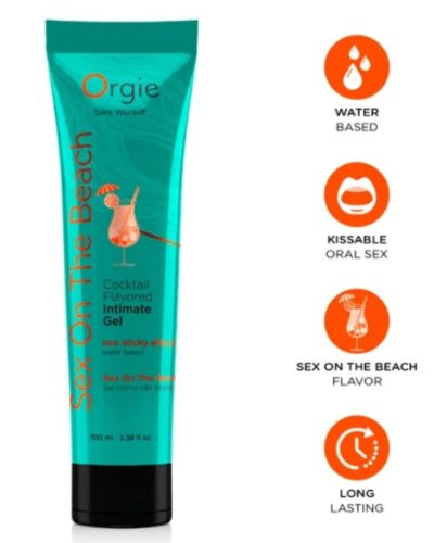 Orgie - Lube Tube Cocktail Sex On The Beach Kissable Water-Based Intimate Gel 100 Ml