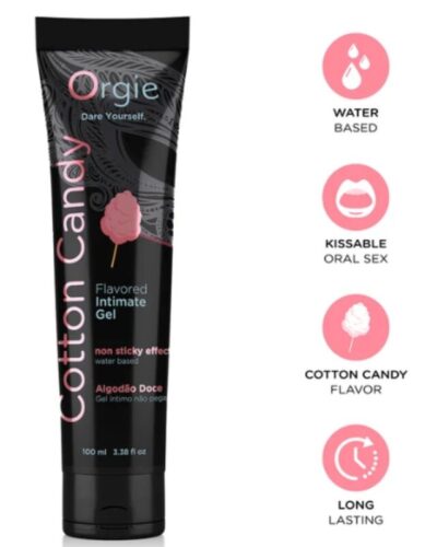 Orgie - Lube Tube Cotton Candy Kissable Water-Based Intimate Gel 100 Ml