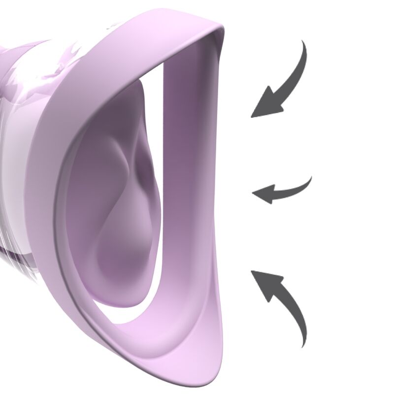 Fantasy For Her - Veloura Touch Pleasure Pump Intimate Pump With Suction And Vibration Purple - Image 4
