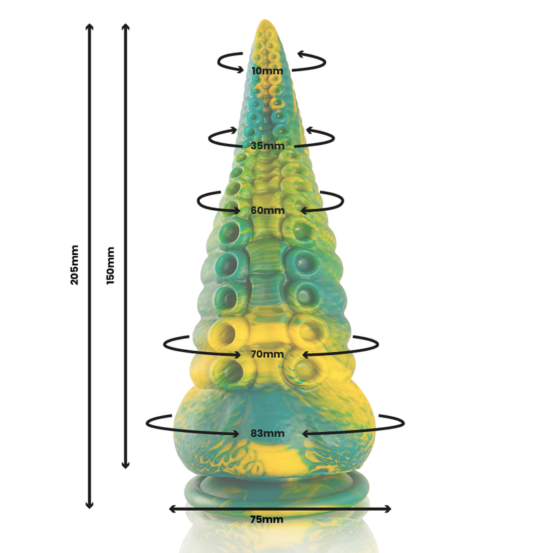 Epic - Cetus Green Tentacle Dildo Large Size - Image 4