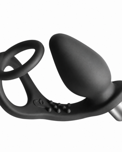 Rocks-Off - Ro-Zen Prostate Vibrator With Dual Ring 7 Speeds Onyx Black