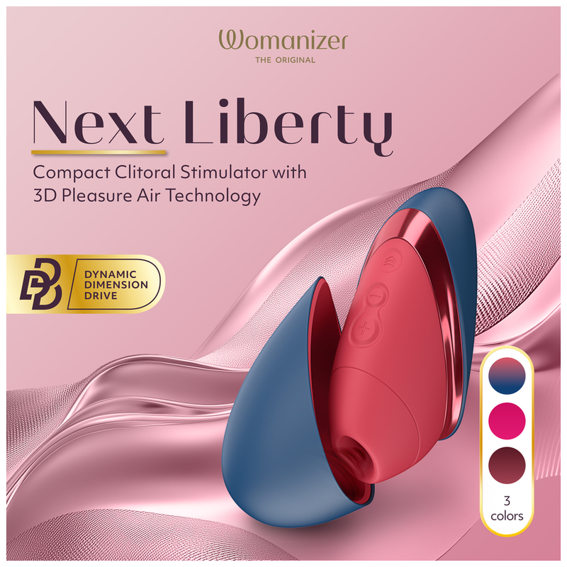 Womanizer - Next Liberty 3D Pleasure Air Clitoral Stimulator Blue/Red - Image 4