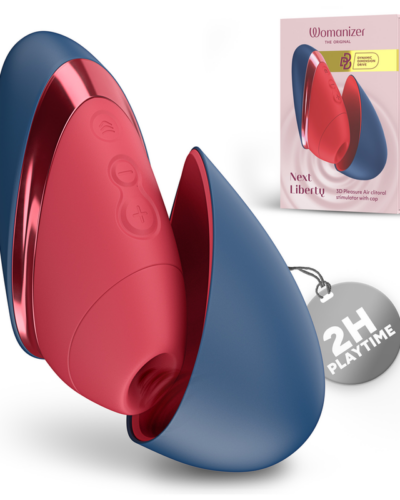 Womanizer - Next Liberty 3D Pleasure Air Clitoral Stimulator Blue/Red