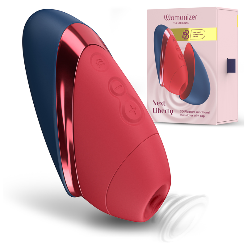 Womanizer - Next Liberty 3D Pleasure Air Clitoral Stimulator Blue/Red - Image 3