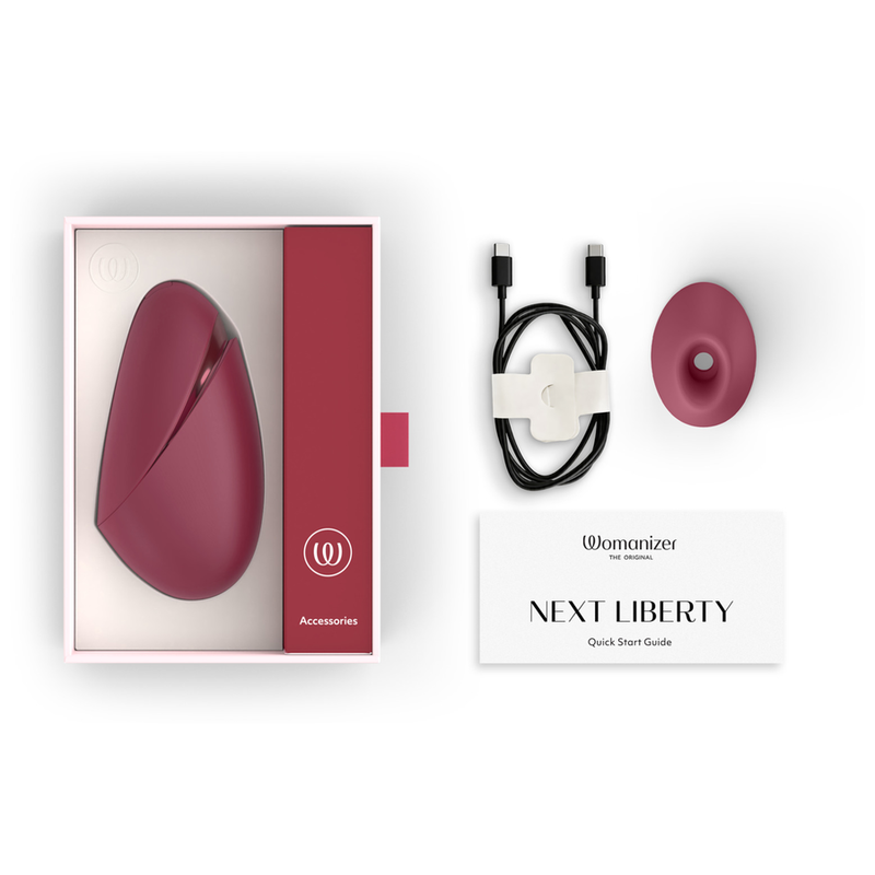 Womanizer - Next Liberty 3D Pleasure Air Clitoral Stimulator Bordeaux - Image 4