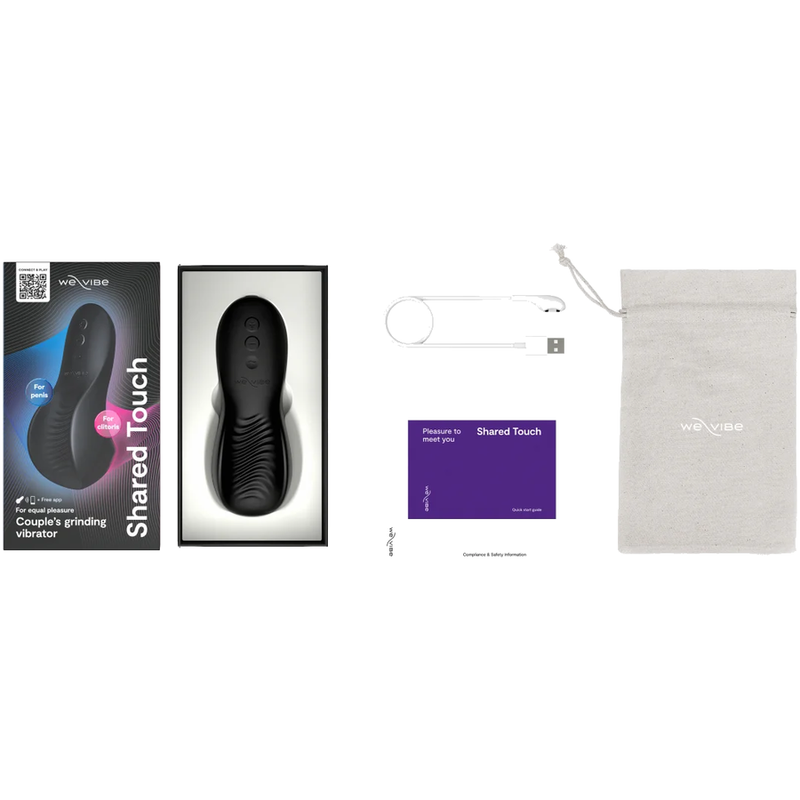 We-Vibe - Shared Touch Double-Sided Couples Vibrator Black - Image 4