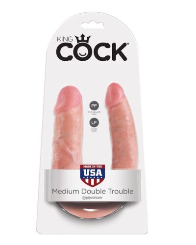 King Cock - U-Shaped Medium Double Trouble Flesh 13.9 cm