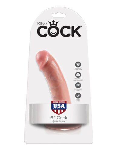 King Cock - 6 Dildo Flesh 15.2 cm
