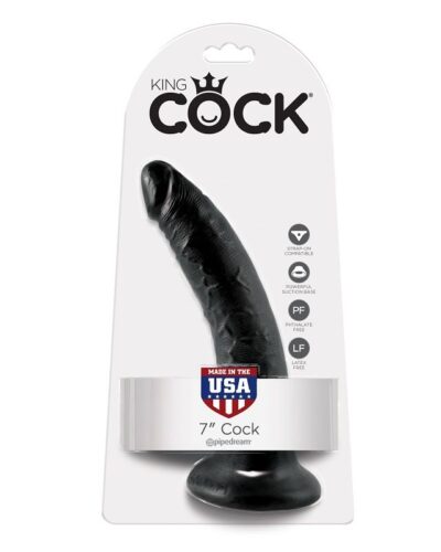 King Cock - 7 Dildo Black 17.8 cm