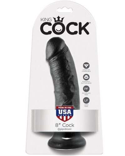 King Cock - 8 Dildo Black 20.3 cm