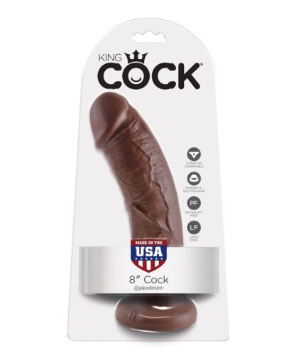 King Cock - 8 Dildo Brown 20.3 cm