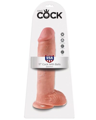 King Cock - 11 Dildo Flesh With Balls 28 cm