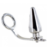 Metal Hard - Steel Ring With Anal Plug 80 X 55 mm