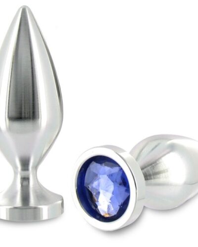 Metal Hard - Anal Plug Aliminum Color Crystal Large 10.16cm