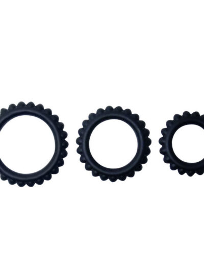 Baile - Titan Set 3pcs Cock Ring Black 2.8 + 2.4 + 1.9 cm