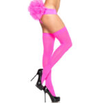 Leg Avenue - Nylon Thigh Highs Neon Pink