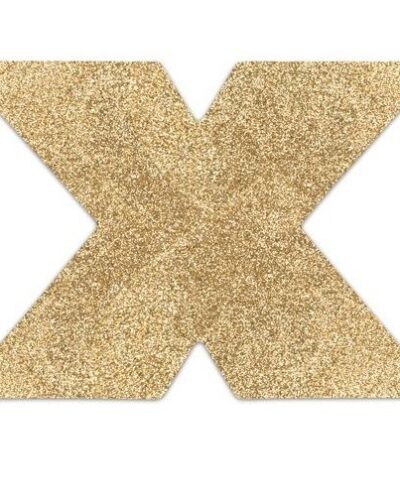 Bijoux - Indiscrets Flash Cross Gold Nipple Covers