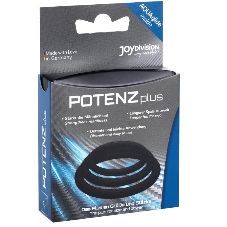 Joydivision Potenzduo - Plus 3 Black Rings Set - S, M, L - Image 3