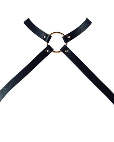 Bijoux - Indiscrets Maze Crossed Chest Harness Black