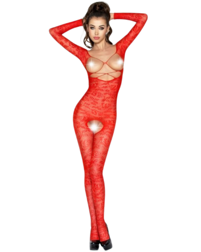 Passion - Woman Bs031 Red Bodystocking One Size