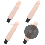 Loveclone - Jansen Self Lubrication Realistic Vibrator 26 cm -O- 4.2 cm 3 + 1 Free