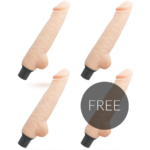 Loveclone - Harald Self Lubrication Vibrator 24 cm -O- 4 cm 3 + 1 Free