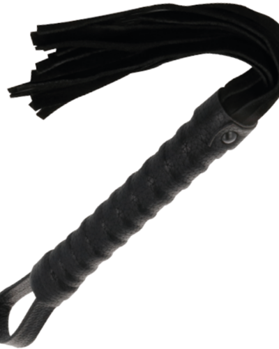 Darkness - Black Bondage Whip With Leather Handle