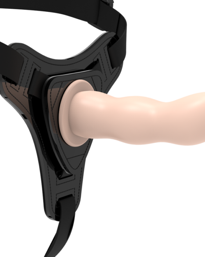 Fetish Submissive Harness - Flesh Silicone G-Spot 12.5 cm