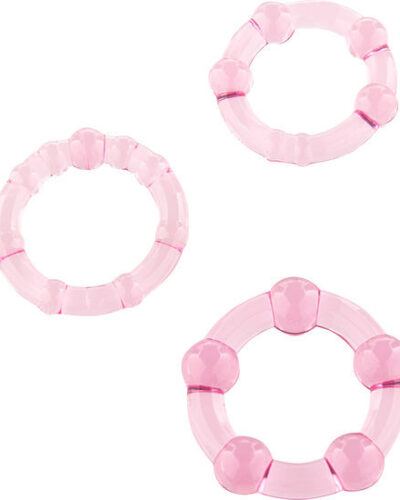 Seven Creations - Set Of Three Pink Penis Rings