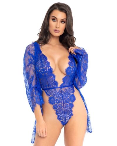 Leg Avenue - Teddy And Robe Blue S