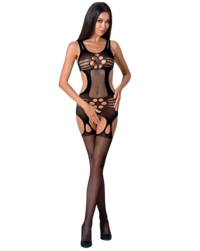Passion - Woman Bs066 Black Bodystocking One Size