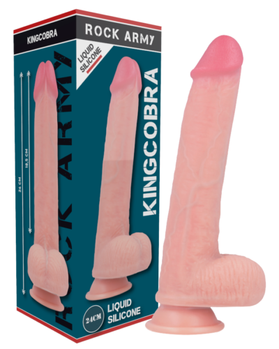Rockarmy - Liquid Silicone Premium Kingcobra Realistic 24 cm -O- 4.77 cm