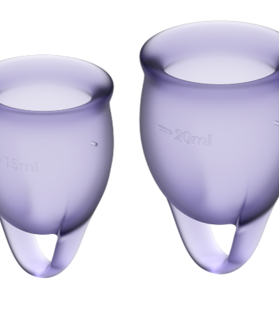 Satisfyer - Feel Confident Menstrual Cup Purple 15 + 20 ml