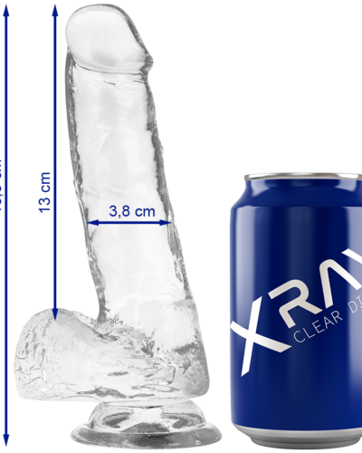 X Ray - Clear Cock With Balls 18.5 cm -O- 3.8 cm