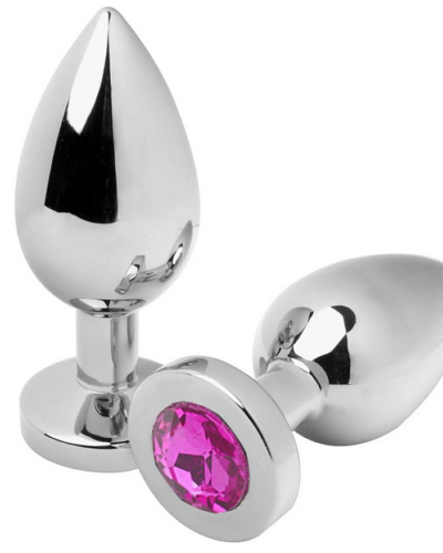 Metal Hard - Anal Plug Diamond Pink Small 5.71cm