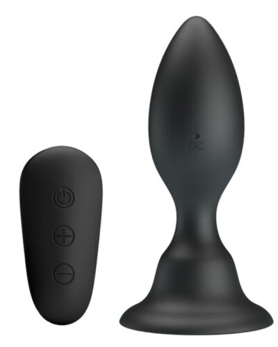 Mr Play - Anal Plug With Vibration Black Remote Control