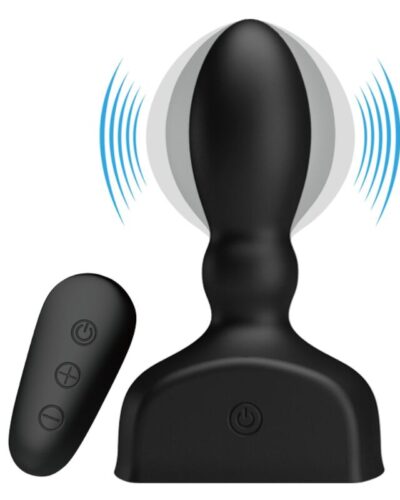 Mr Play - Black Inflatable Anal Plug Remote Control