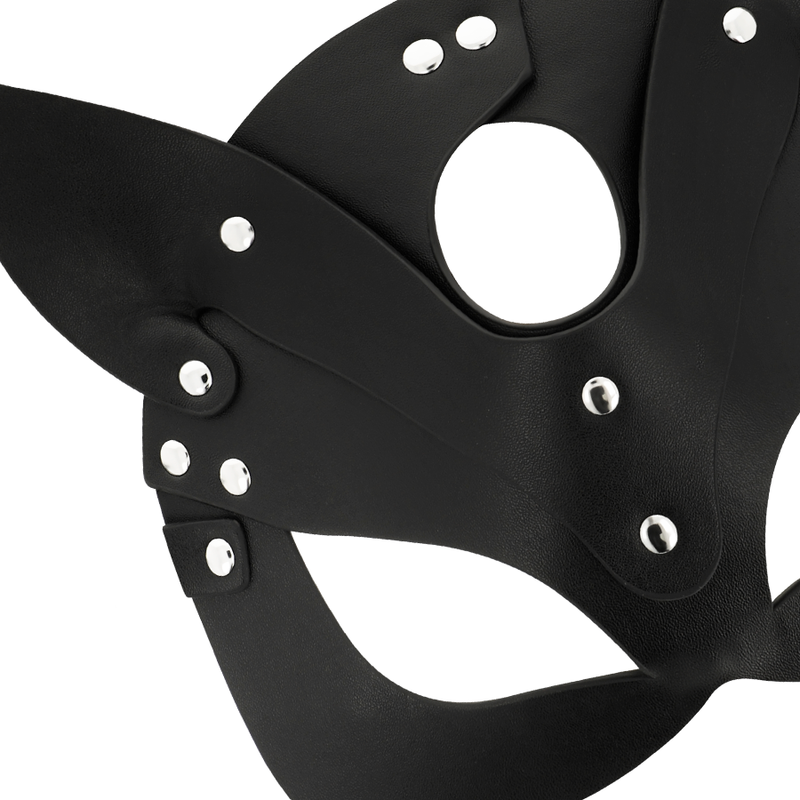 Coquette Chic Desire - Vegan Leather Mask With Bunny Ears - Image 4