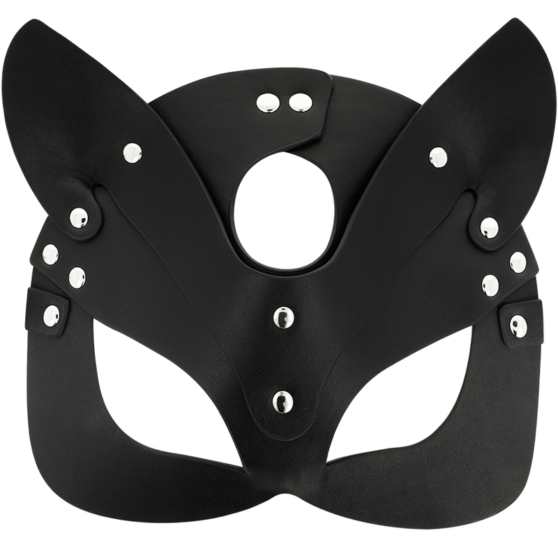 Coquette Chic Desire - Vegan Leather Mask With Bunny Ears - Image 3