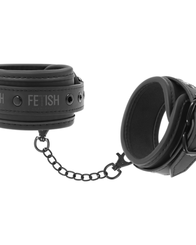 Fetish Submissive - Vegan Leather Ankle Cuffs With Noprene Lining