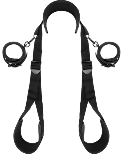 Fetish Submissive - Open Legs Position With Noprene Lining Handcuffs